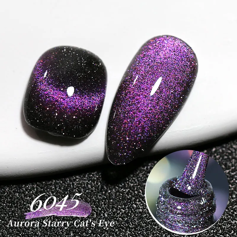 Arte clavo 9d reflektieren des Katzenauge magnetisches Gel Nagellack Glitter Laser holo graphisch semi permanent UV-Gel Nail Art Gel einweichen