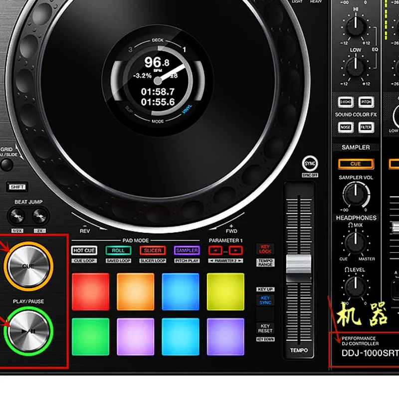 Original Pioneer DDJ1000 DDJ1000SRT Controller Playback Key Holder CUE DJing Digital Accessories