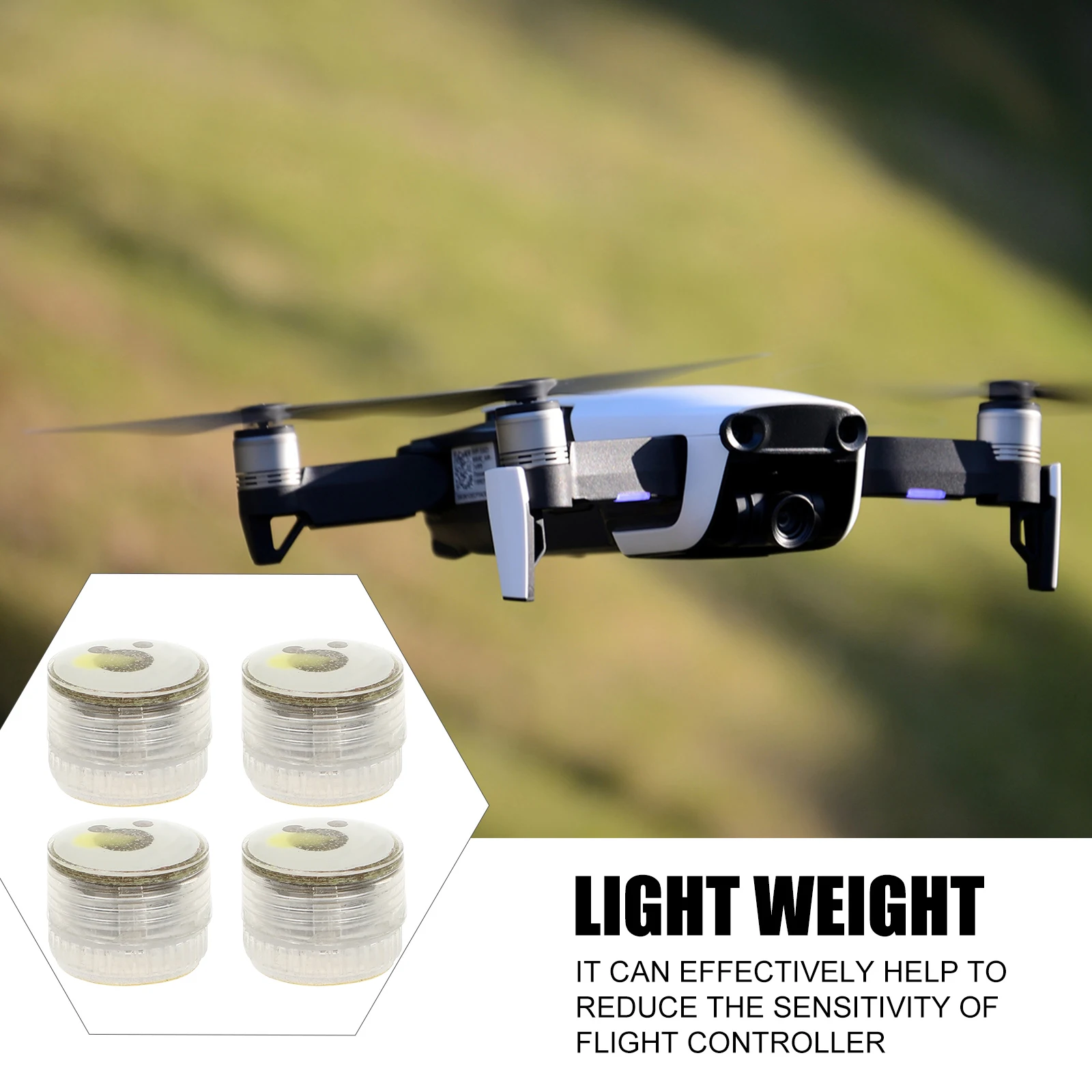 

4 Pcs Party Anti-collision Drone Lights Strobe Small Amber White Abs