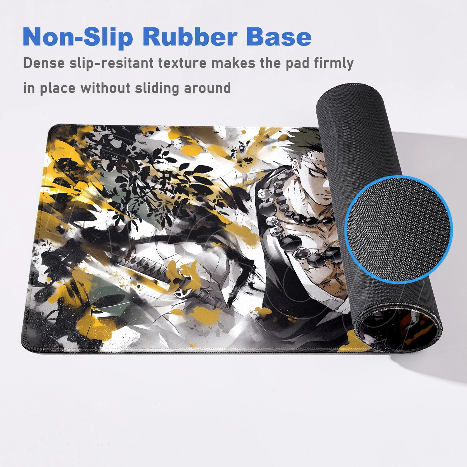 Anime Demon Slayer Mousepad Computer Lock Edge Thicken Keyboard Rugs XXL Oversized Gaming Notebook Carpet for Non-slip Desk Mats