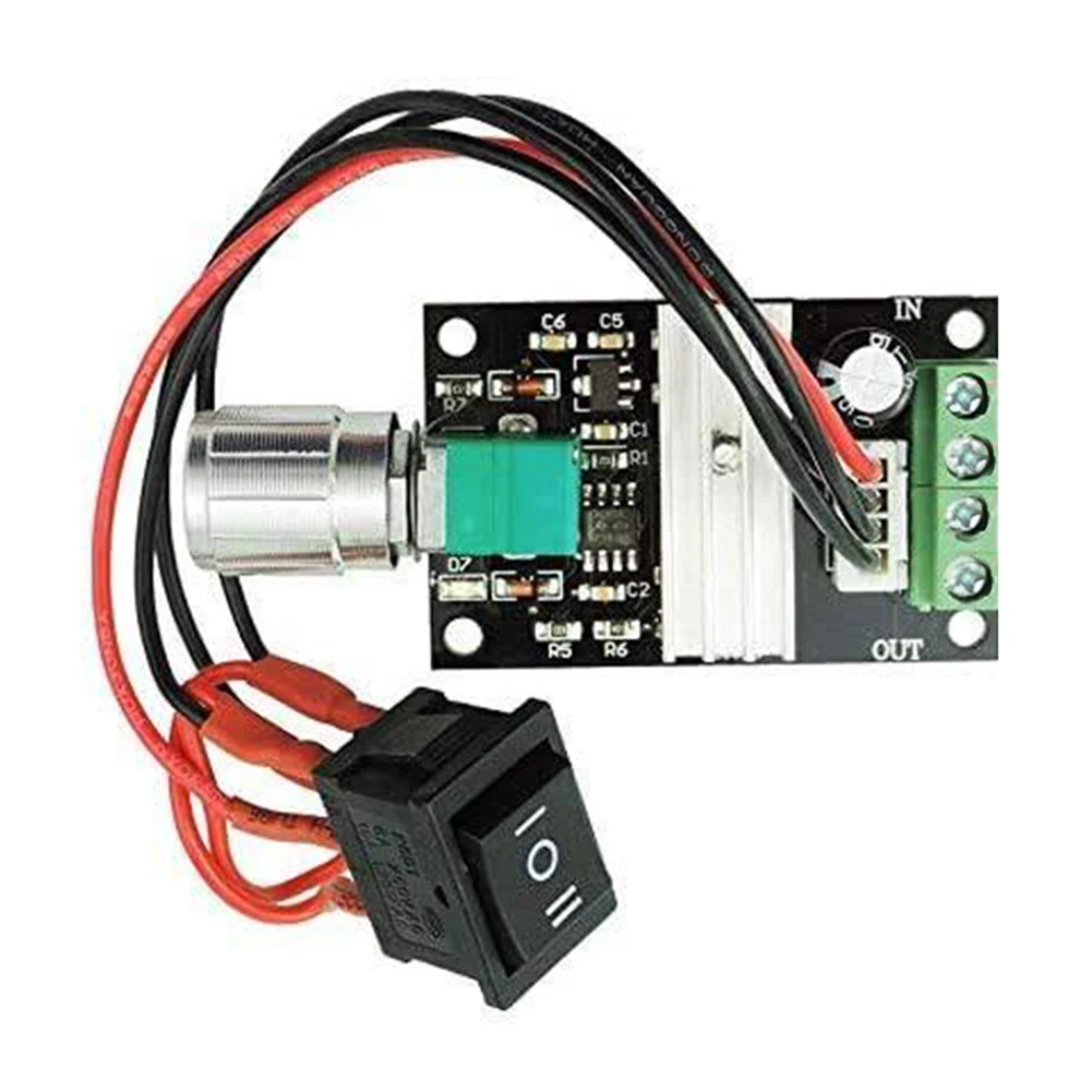 Efficient Motor Control System Adjustment Green Silver DC Motor Controller And Plastic Construction Efficient Motor