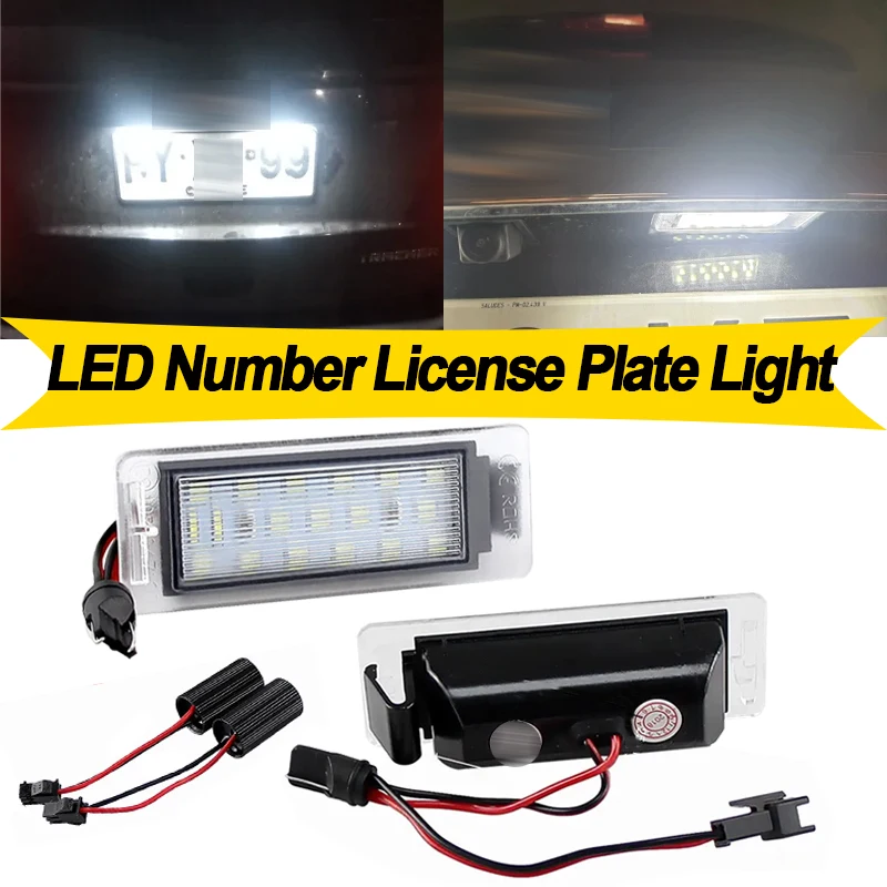 2 uds para Cadillac ATS ELR 2014-2019 para Cadillac CTS XTS SRX 2010 2011 2012-2016 luz LED de matrícula lámpara de placa de número