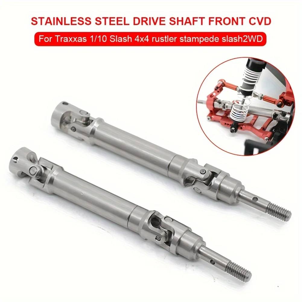 Front CVD DRIVESHAFTS For 1/10 Slash 4x4 Rustler Stampede Slash 2WD