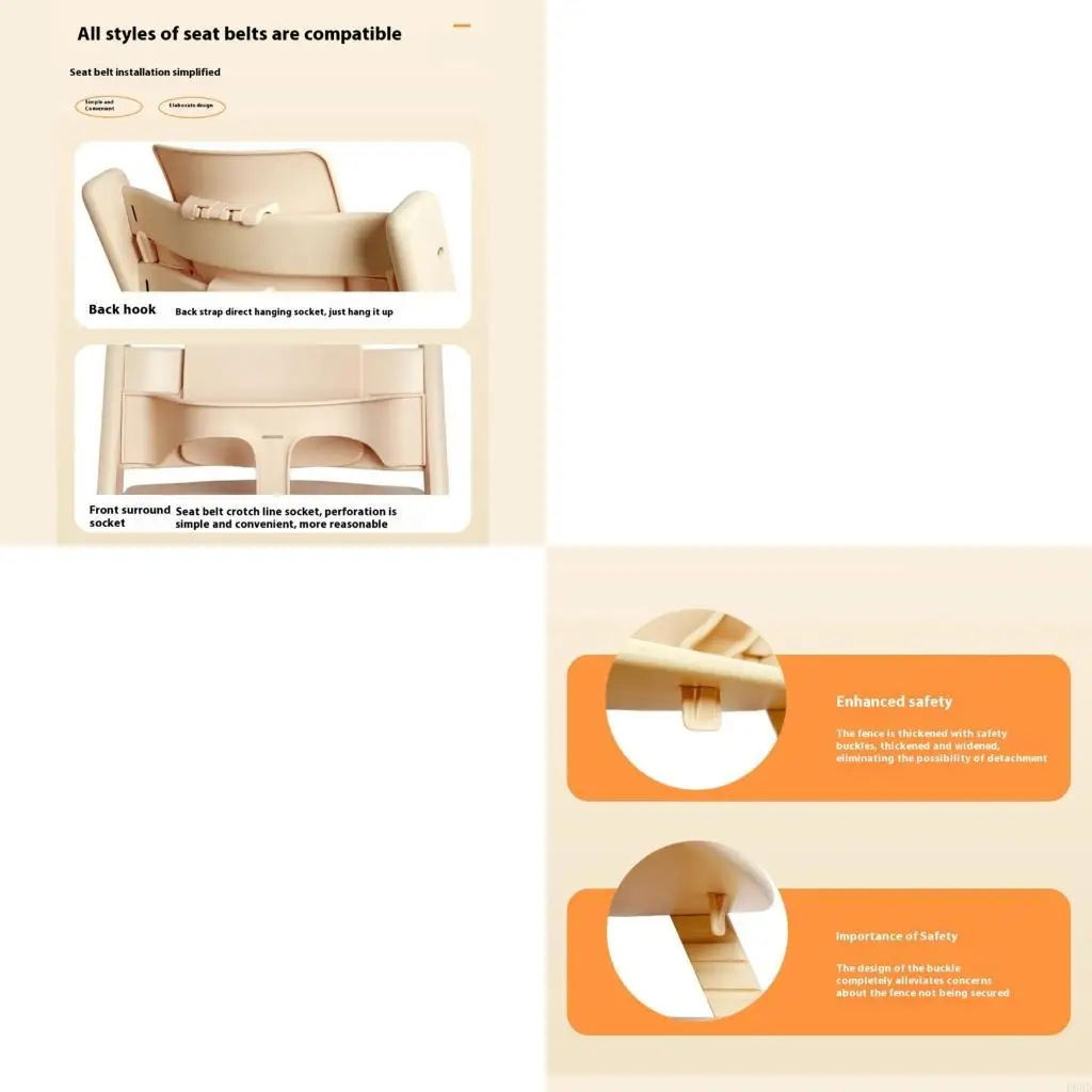 

R66d 1 Set Debily's Highchair Ergonomic Support Легкая портативная спинка для путешествий ежедневно