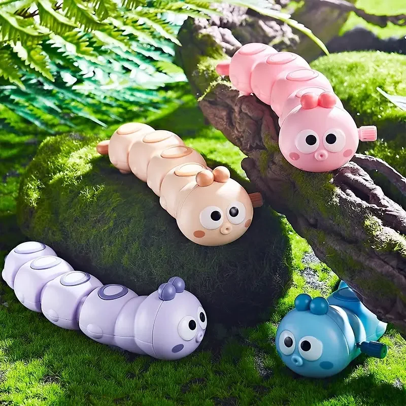 Nette Gesicht Farbe Uhrwerk Raupe Reptil Spielzeug Für Kind Tier Krabbeln Frühe Pädagogische Eltern Baby Wind Up Interaktive Geschenk