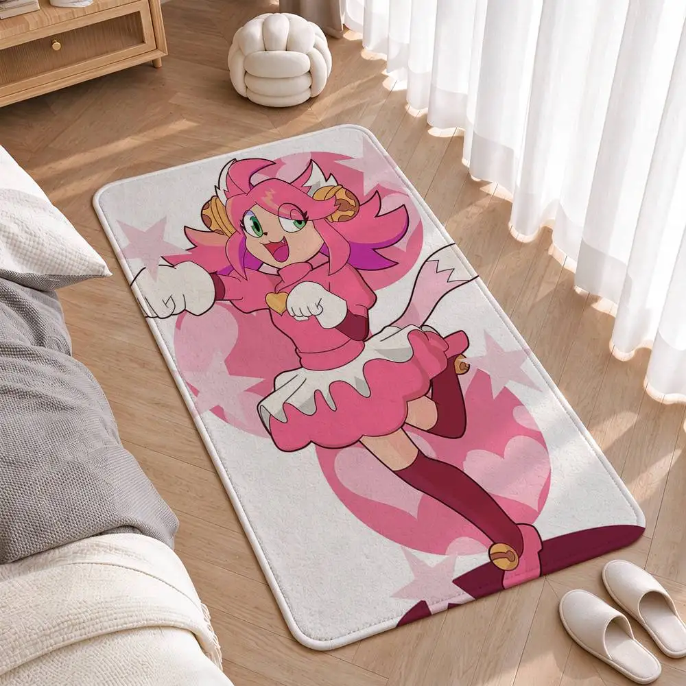 Mad-Mew-Mew Dummy Game  Home Decor Short Plush Floor Mat, Non-Slip & Easy to Clean for Multi Doorways