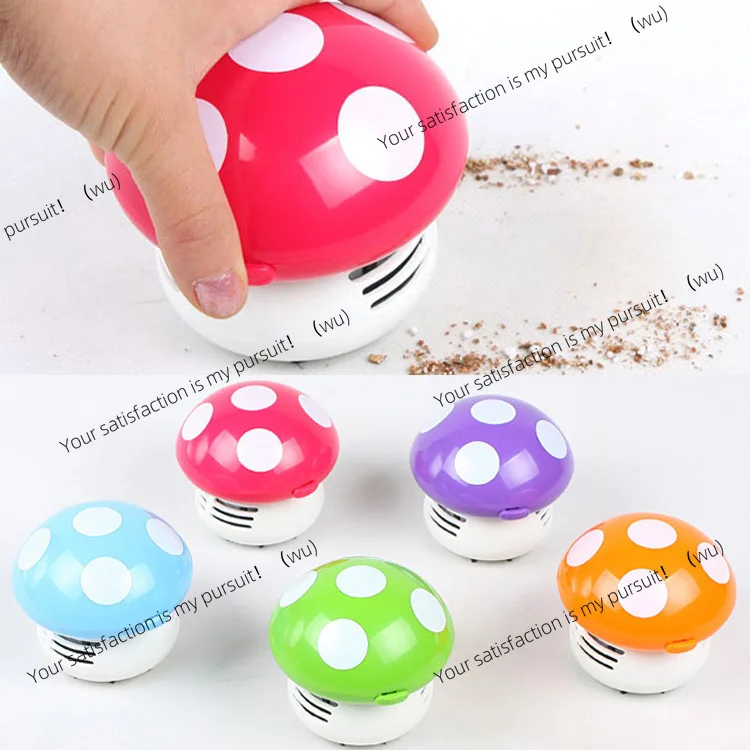 

Mini Vacuum Cleaner Cute Mini Mushroom Corner Desk Table Dust Vacuum Cleaner For Car Home Computer Sweeper 6 Colors