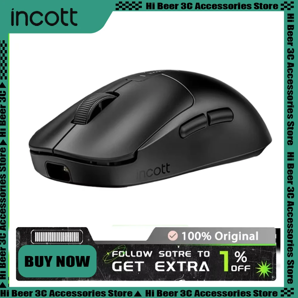 Incott G23 Pro Wireless Mouse Paw3950 8K Dual Mode Fast Charge Ergonomics Gaming Mouse Hot Swap Office Pc Gamer Accessories Gift