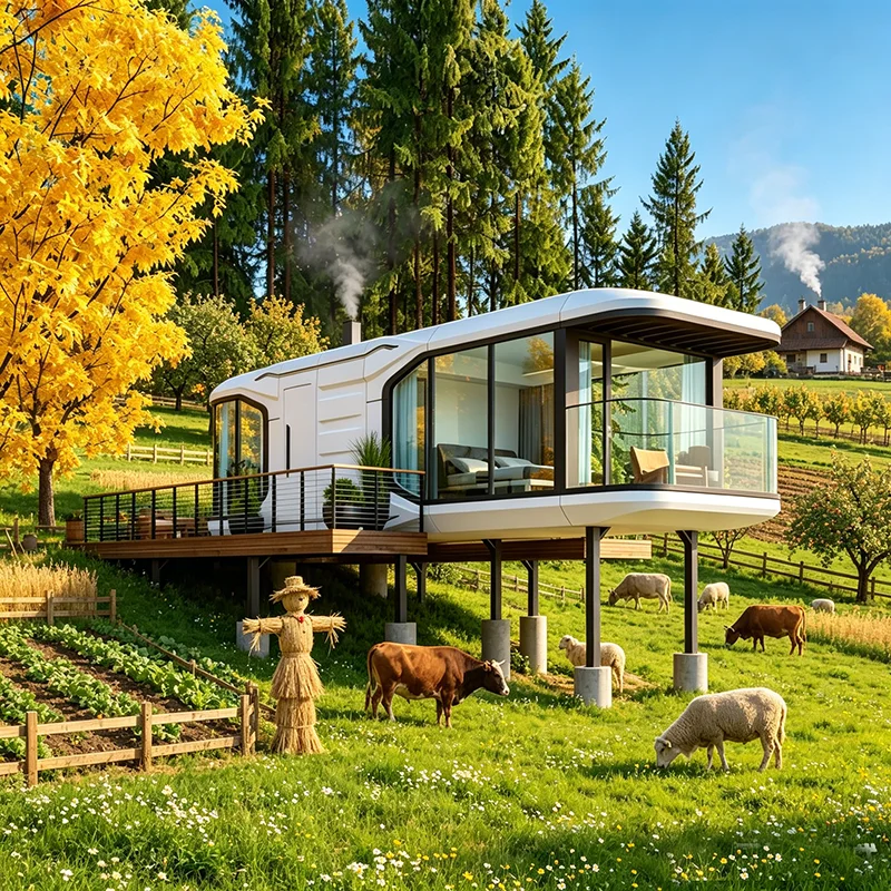

Steel Structure Foldable Container House Quick Assembly Mobile Office Cabin Waterproof Prefab Construction Site Accommodation