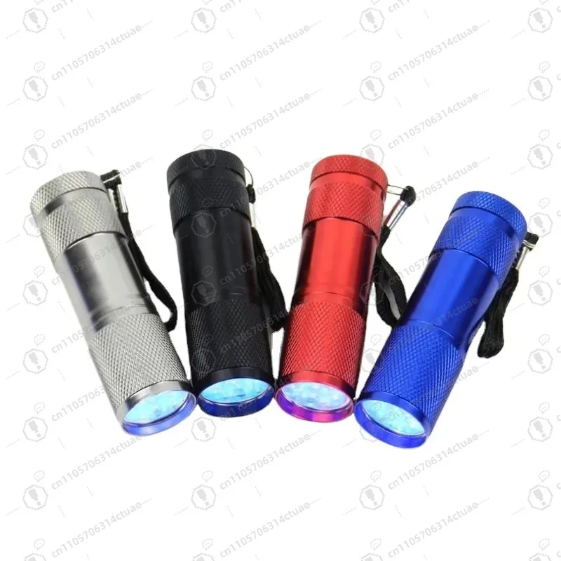 

9-Pack LED Mini Flashlights - White Light or 395nm UV LED, Promotional Gift for Daily Use