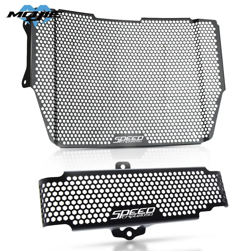 Motocicleta Radiador Grille Guard Set, acessórios refrigeradores de óleo, apto para velocidade Triple S, RS 1050, 1050S, 1050RS, 2016, 2017, 2018,