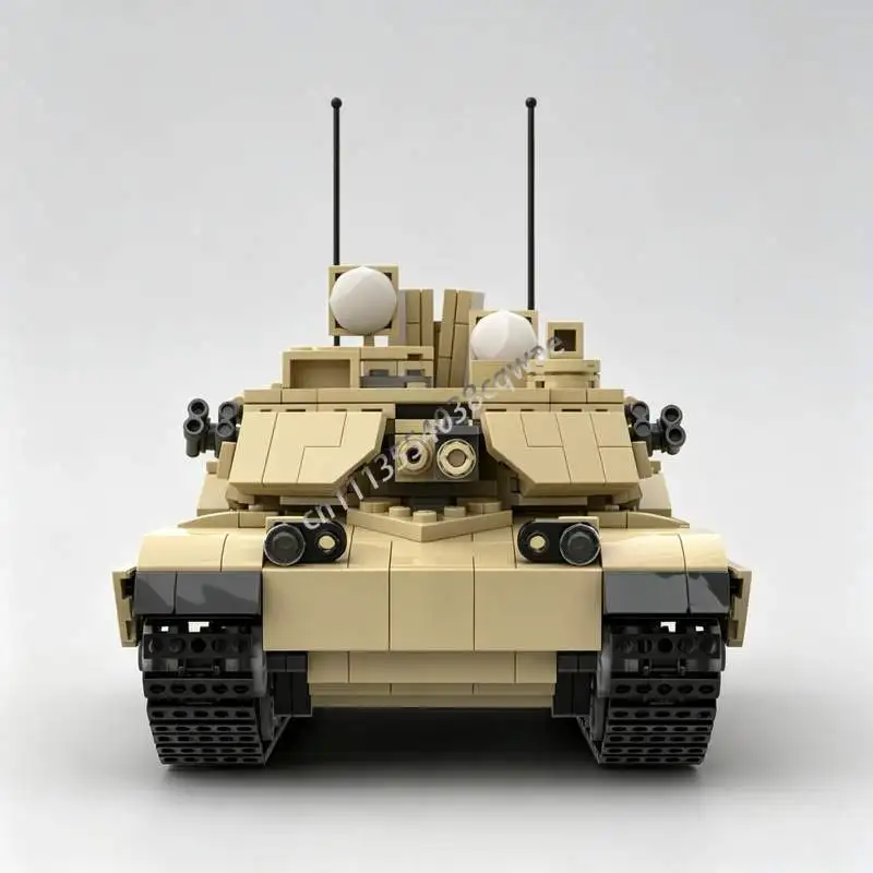 2955Parts M1A2 Abrams V2 Army Tank Model Building Blocks Custom Puzzle Technical DIY Assembly Toy Educational Collection Gifts