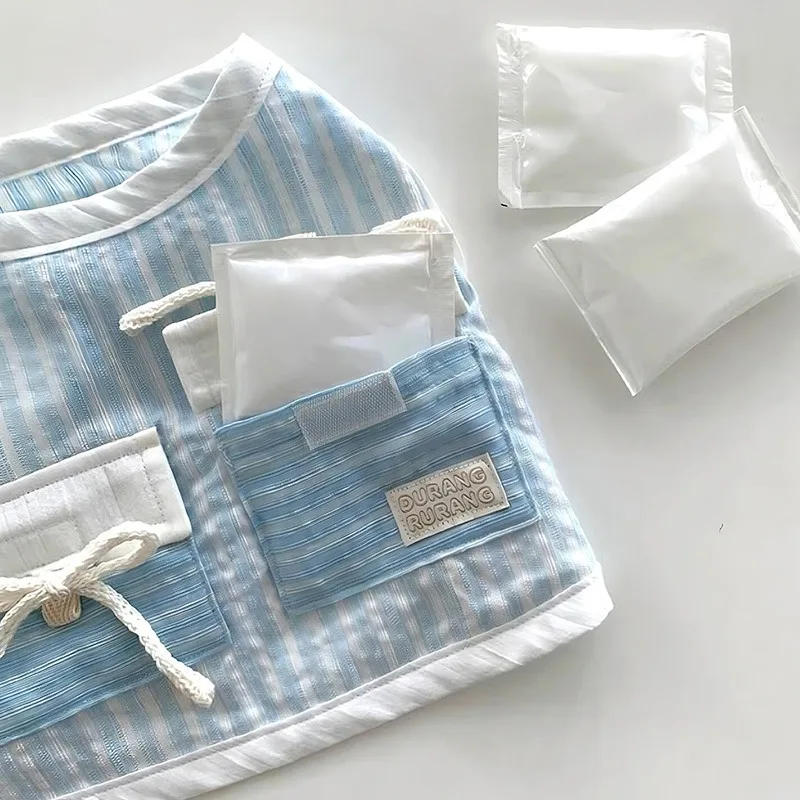 Free Hat Open Spring Puppy Weste Teddy Gestreiftes Taschen-T-Shirt Bichon Sommerkleidung Schnauzer Dünne leibende Kleidung mit zwei Beinen