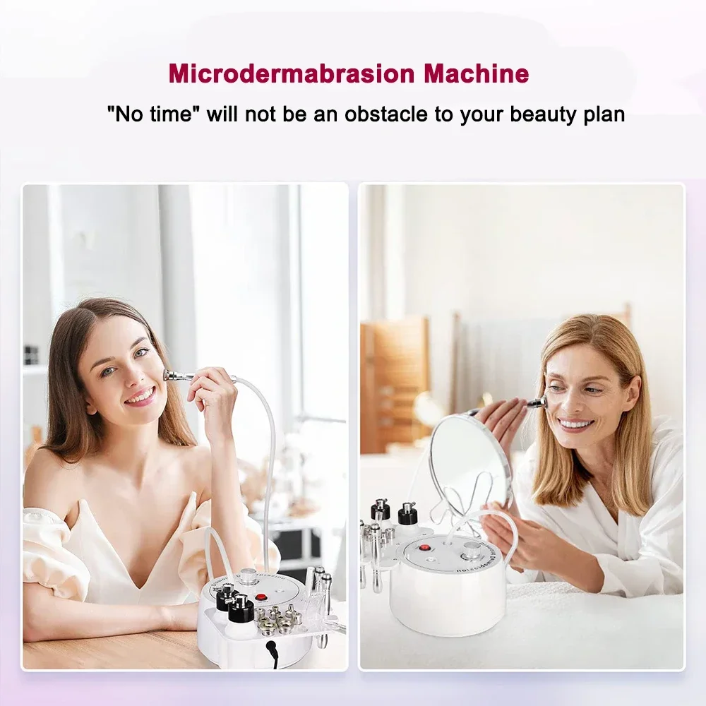 3 in 1 Facial Care Salon Equipment Diamond Microdermabrasion Dermabrasion Machine for Personal Home Use With Diamond Tips