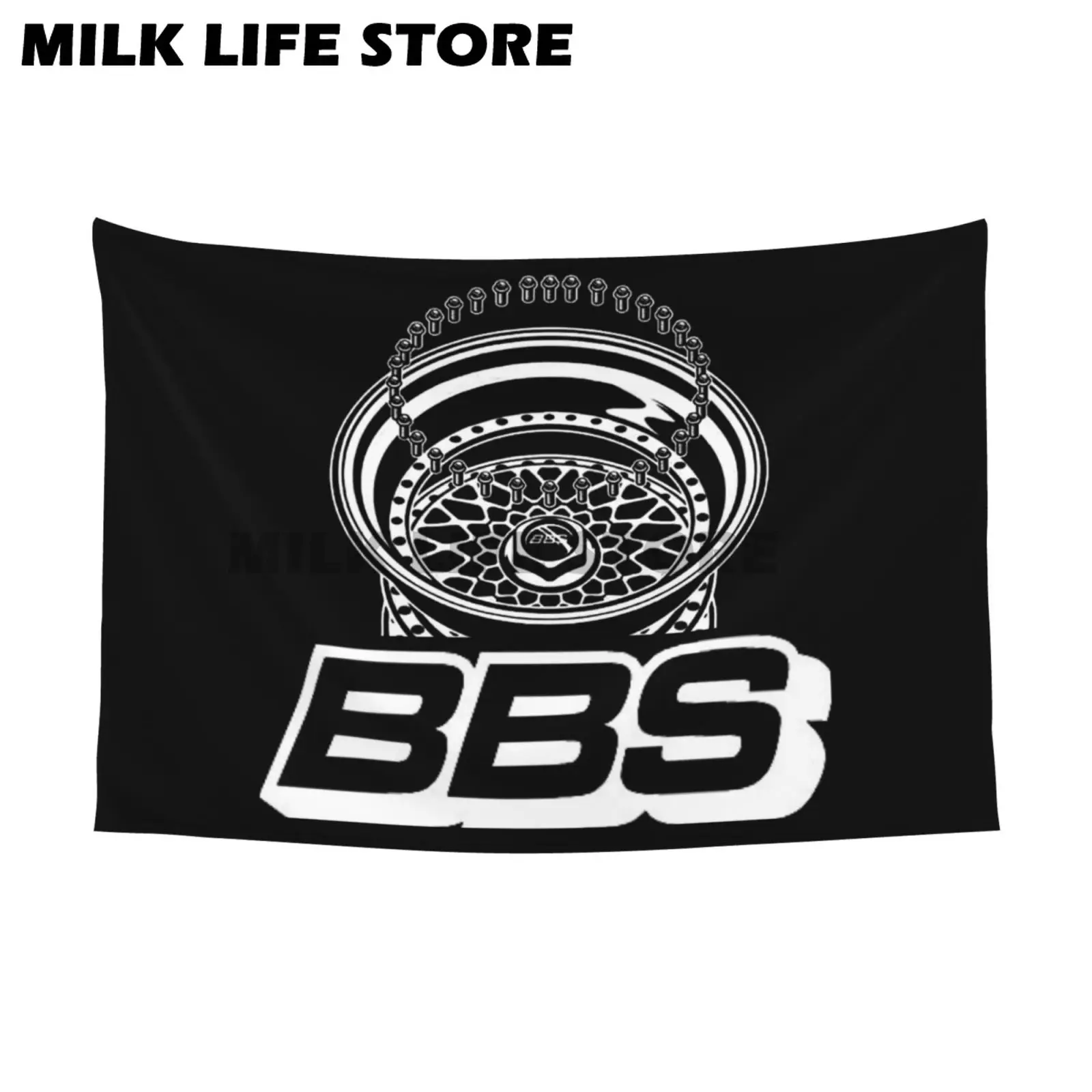 Double-sided Printing BBS Logo Flag Polyester Printed Racing Car Banner for Decor