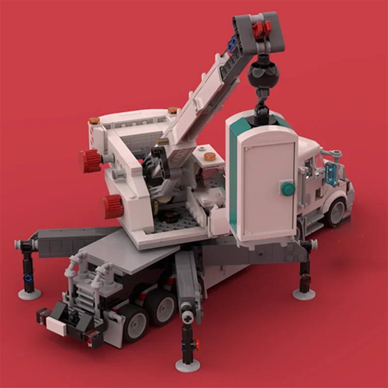 Stadsauto's Moc Bouwstenen Zware Kraanwagen Model Technologie Modulaire Blokken Kerst Speelgoed DIY Sets Montage Geschenken