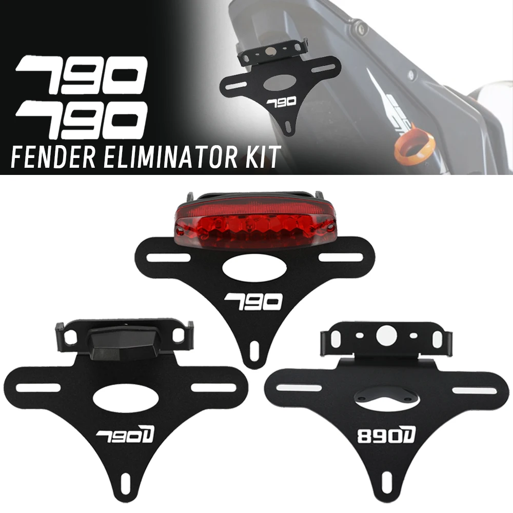 

License Plate Holder Bracket Rear Tail Tidy Fender Eliminator FOR 790DUKE 2018 2019 2020 890Duke 2021 2022 2023 2024 890 DukeR
