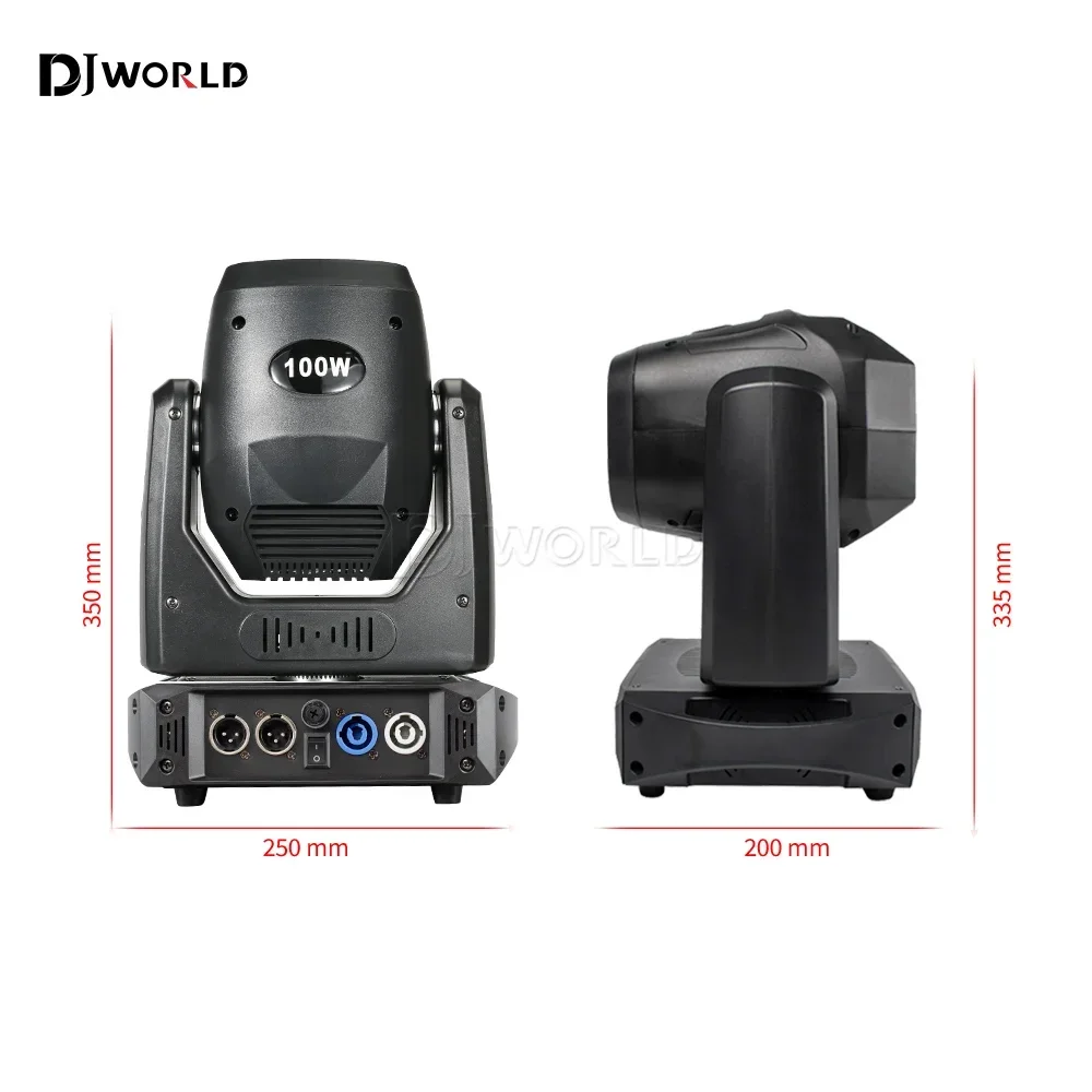 2PCS Moving Head 100W LED Spot Gobo/Pattern Lights With 6 Prism 7 Color 16CH DMX Controller for DJ Disco Party KTV Nightclubs