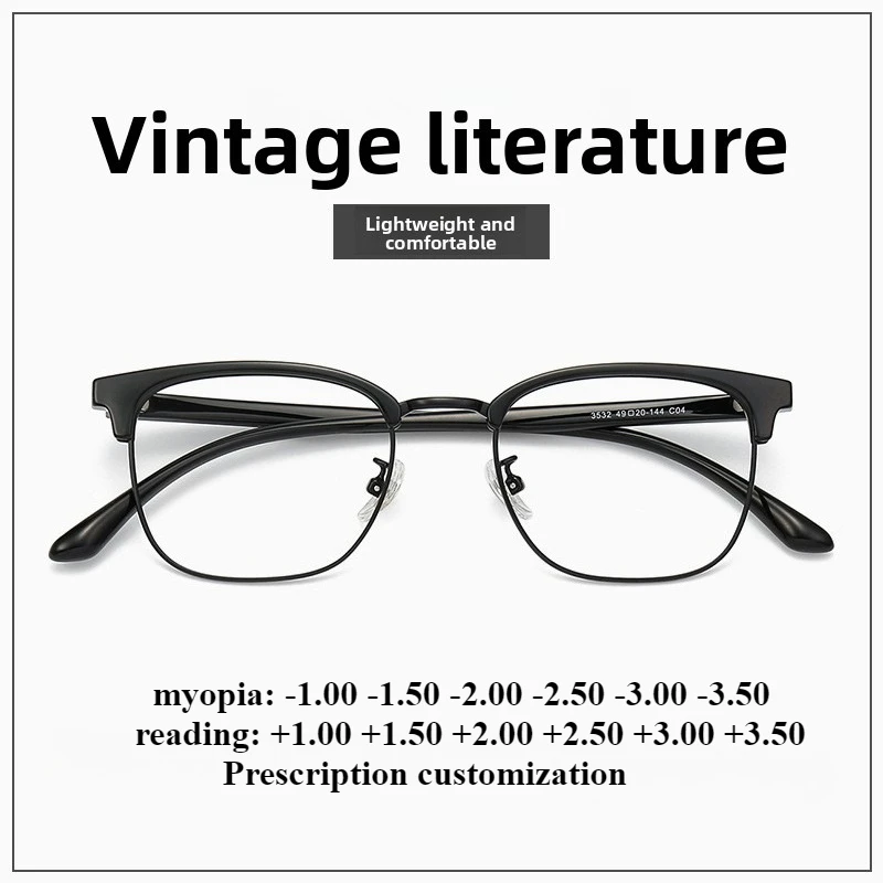

49-20 новые очки для близорукости с маленьким лицом, мужские очки для чтения по индивидуальному заказу, близорукость, астигматизм, очки для чтения с защитой от синего света