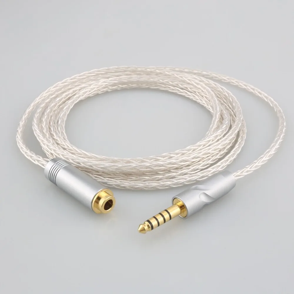 

HIFI 8 Cores OCC Headphone Earphone 2.5mm 3.5mm 6.5mm 4.4mm male to 4.4mm Female Extension Cable For Sony 4.4 mm Plug Headphone