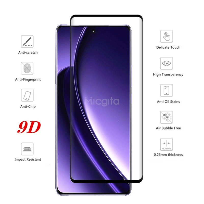 9D Curved Tempered Glass For Realme GT 6T GT Neo 6 Screen Protector Anti-Scratch For Realme GT 6T Soft Fiber Lens film