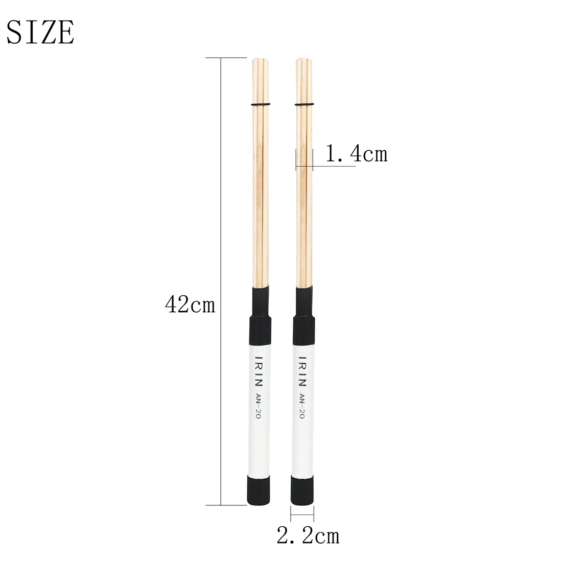 M MBAT 1 Pair Bamboo Drumsticks Multi-Rod Bundle Bamboo Jazz Drum Sticks Brushes Rod High Quality Percussion Accessories Parts