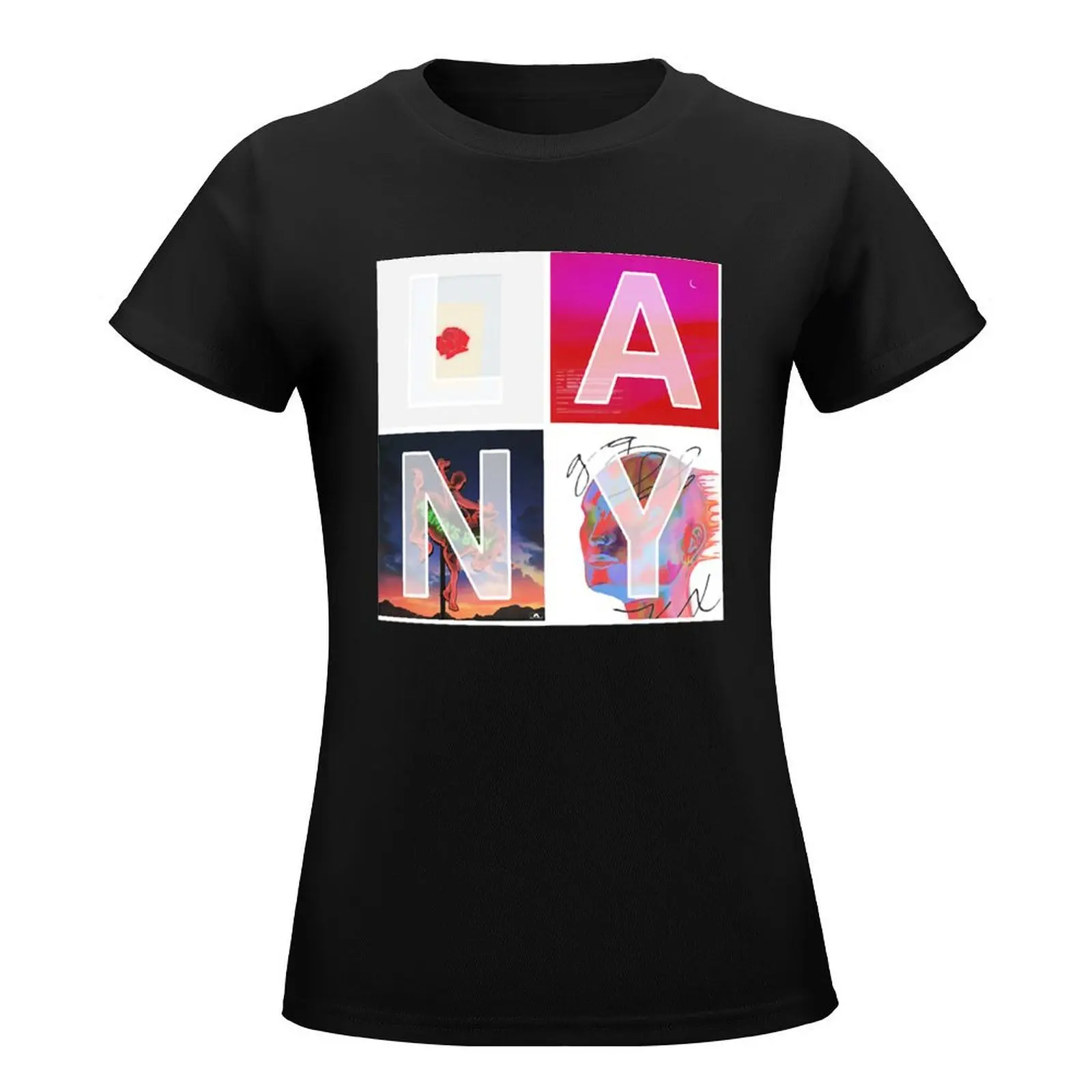 LANY album mosaic T-Shirt quick-drying tees summer clothes funnys tops for Women