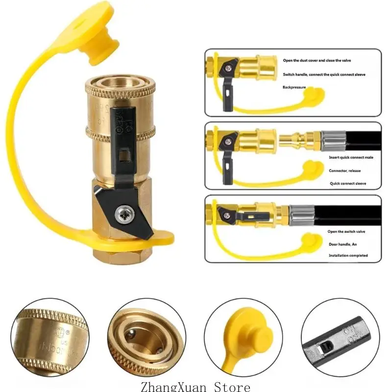 Messing-Wohnmobil-Propan-Set, Gewindeadapter für Leitungsumwandlung und Bandnutzung, 3 x – Detail 2