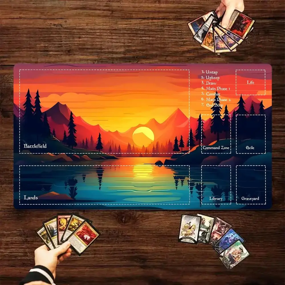 Cherry blossom forest Mouse Pad Card Game Mat Large Szie Computer Office Mousepad Non-slip for MTG DTCG CCG RPG Trading Mats