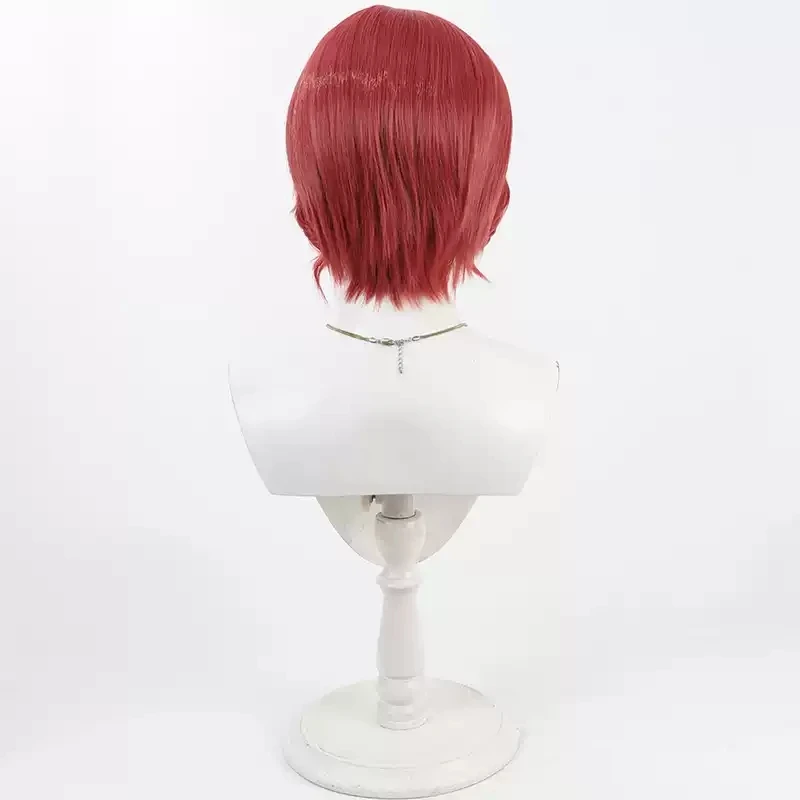 Touken Ranb Omokage Cosplay Wig 30cm Short Straight Red Men Heat Resistant Synthetic Hair Halloween Party