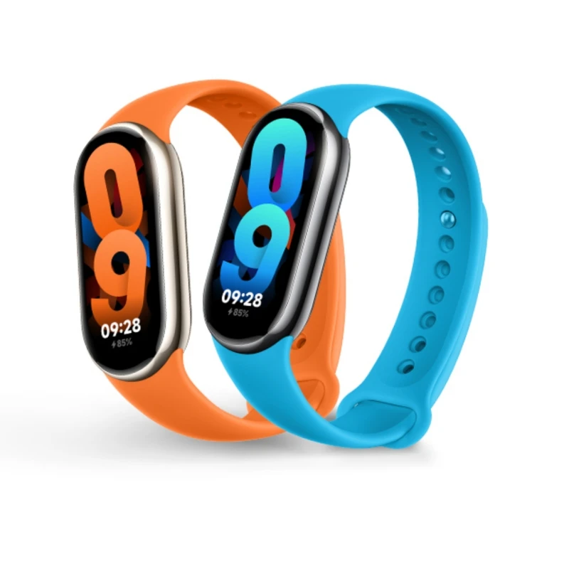 سوار شاومي مي باند 8 أصلي 100% سوار من الجلد المنسوج بسلسلة من البولي يوريثان صندوق بيع بالتجزئة قابل للاستبدال