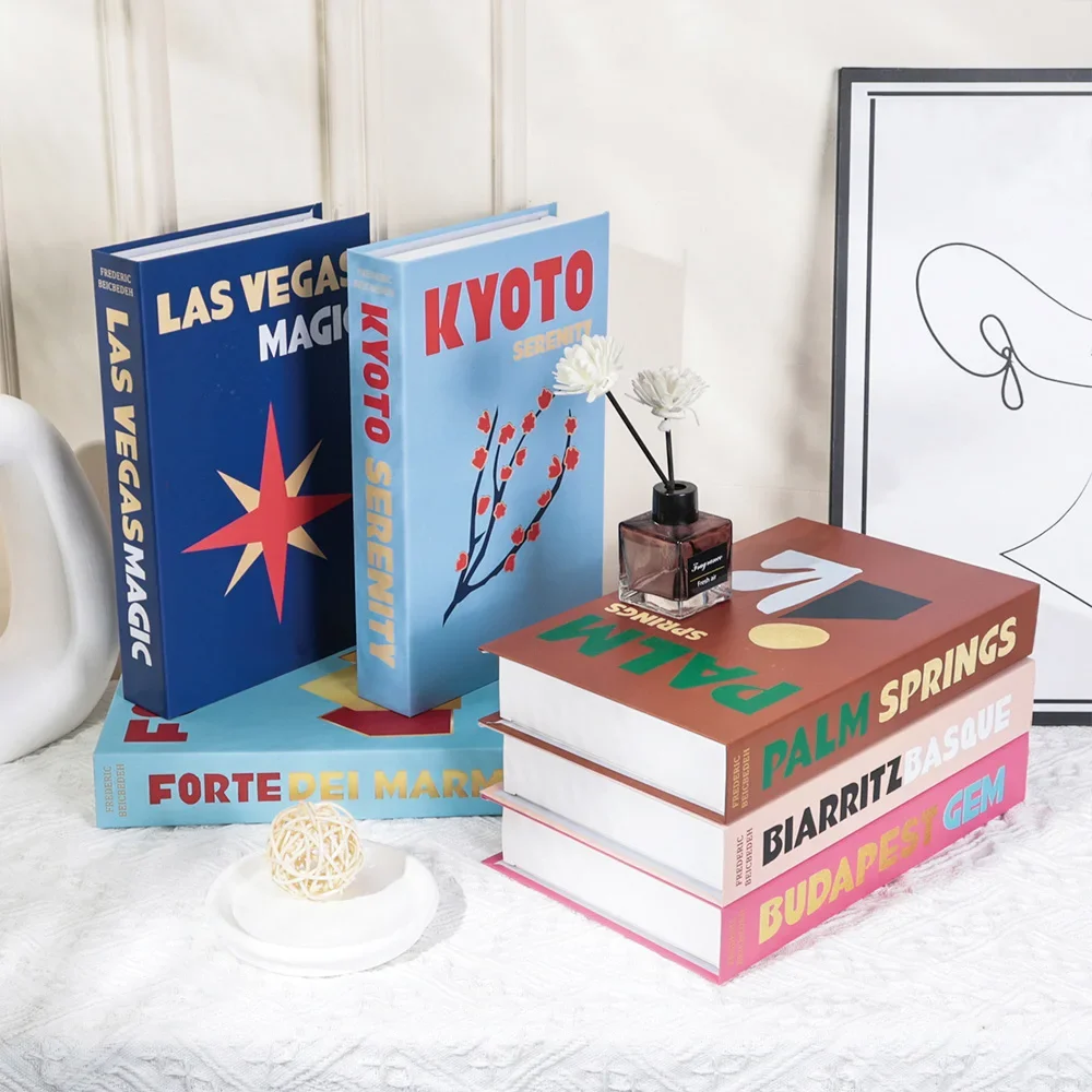 Travel Series Fake Book Decoration Coffee Table Living Room Fashion Fake Book Storage Box Decoration Model Room IBIZA CAPRI