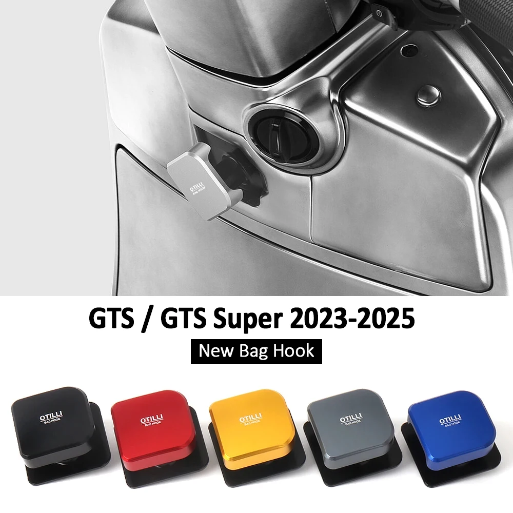 

For VESPA GTS 300 GTS300 GTS Super 2023 2024 2025 Aluminum Helmet Hooks Locks Crochet Adapter Motorcycle Storage Hook