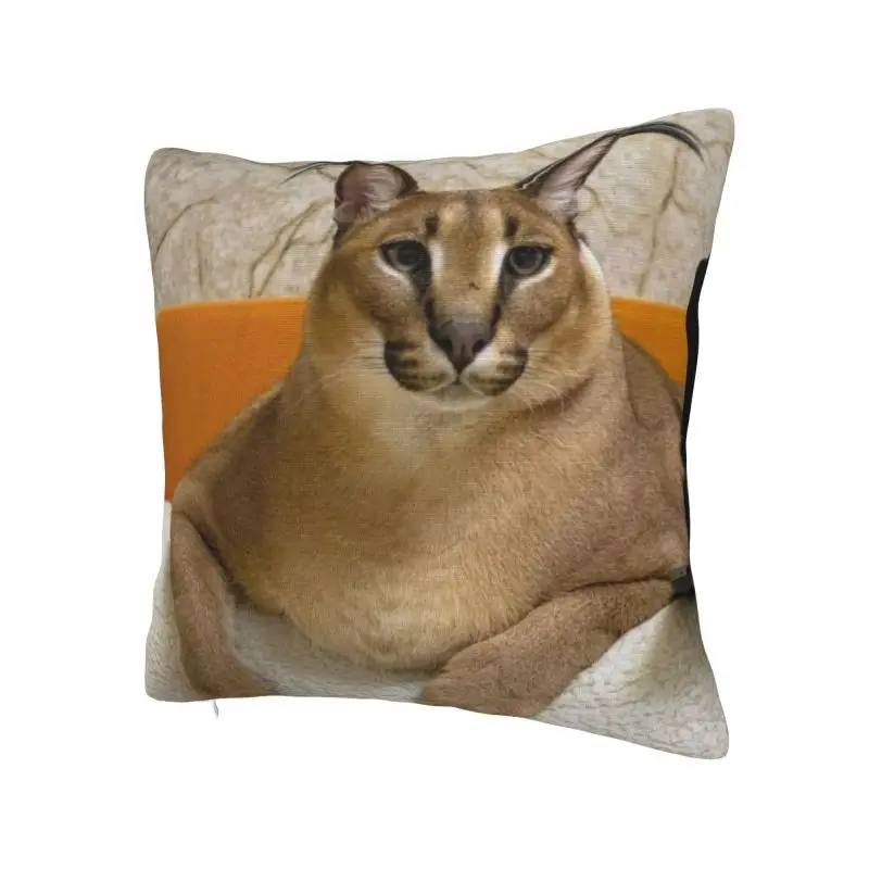 Floppa Cat Funny Meme Cushion Cover 40x40cm Caracal Soft Modern Pillow Cases Decoration Salon