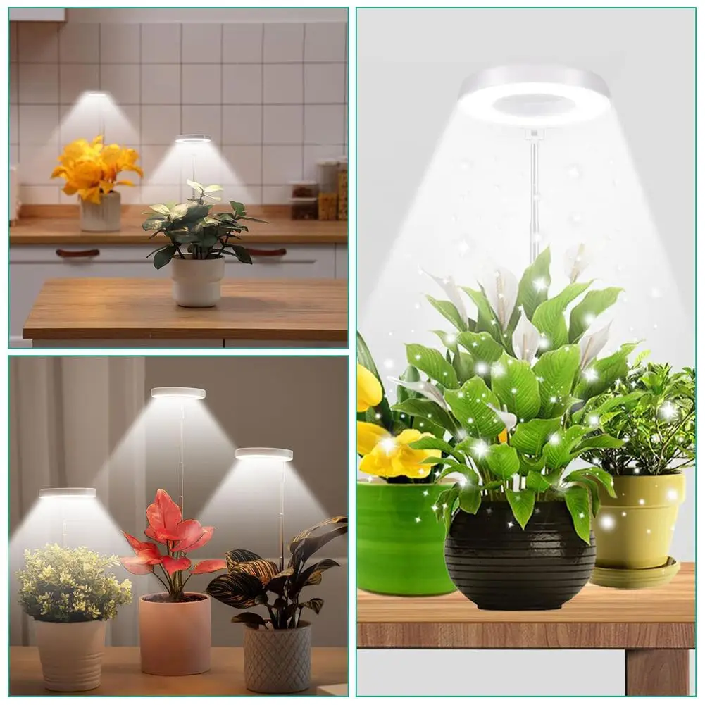 LED Grow Light Telescopic Plant Grow Light Full Spectrum Timing Plant Growing Lamp For Indoor Plants Flowers Greenhouse Seedling