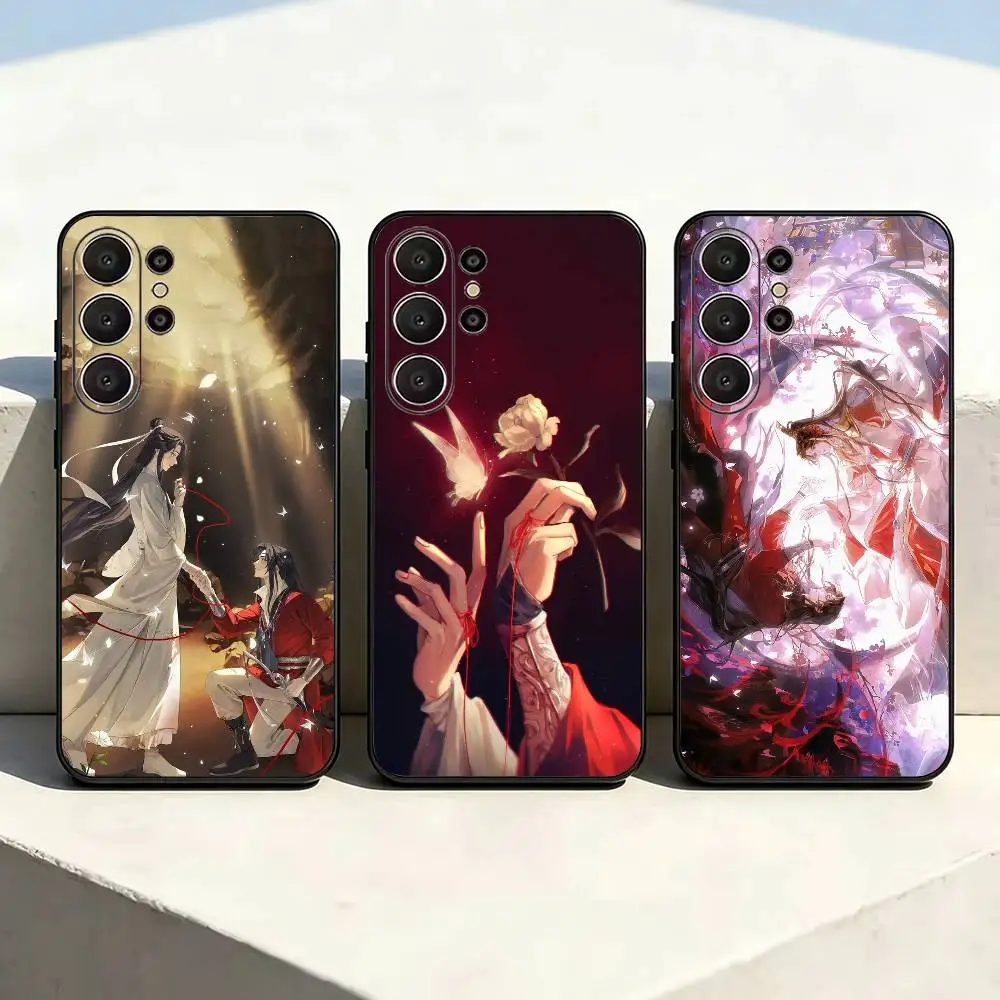 Tian Guan Ci Fu-Heaven Official's Blessing Black Soft Silicone Phone Case for Samsung Ultra S26, S24, S21, S23, S30, Plus, Lite