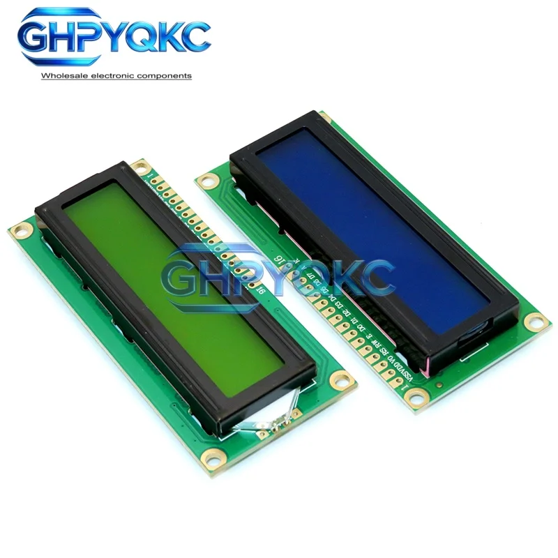 LCD1602 1602 LCD Module Blue / Yellow Green Screen 16x2 Character LCD Display PCF8574T PCF8574 IIC I2C Interface 5V for arduino