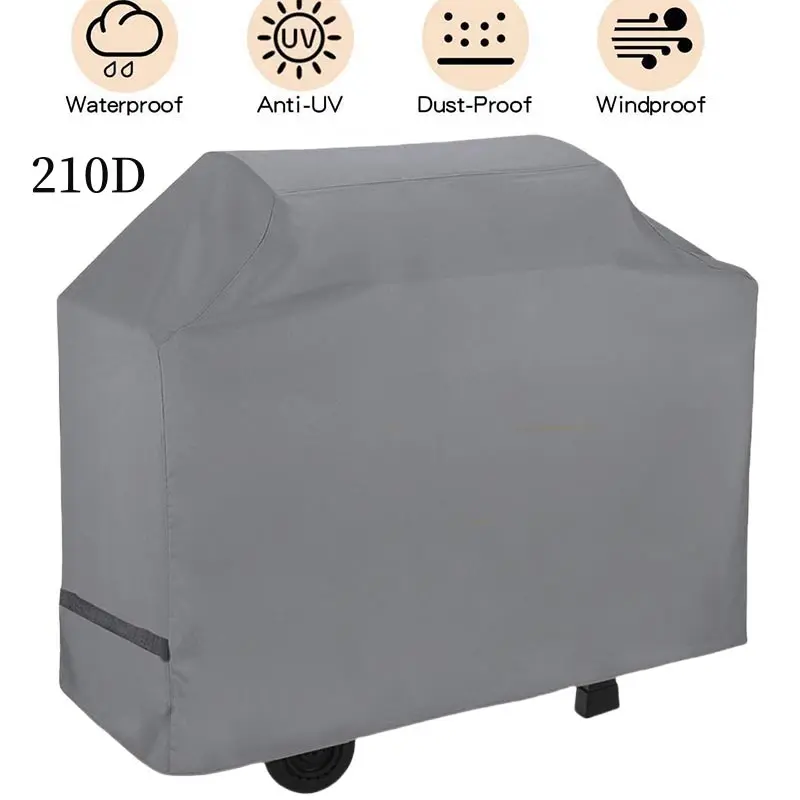 210D Cloth BBQ Grill Anti-Dust Waterproof Weber Heavy Duty Charbroil Barbeque Cover Outdoor Rain Protective Hood Furniture Cover