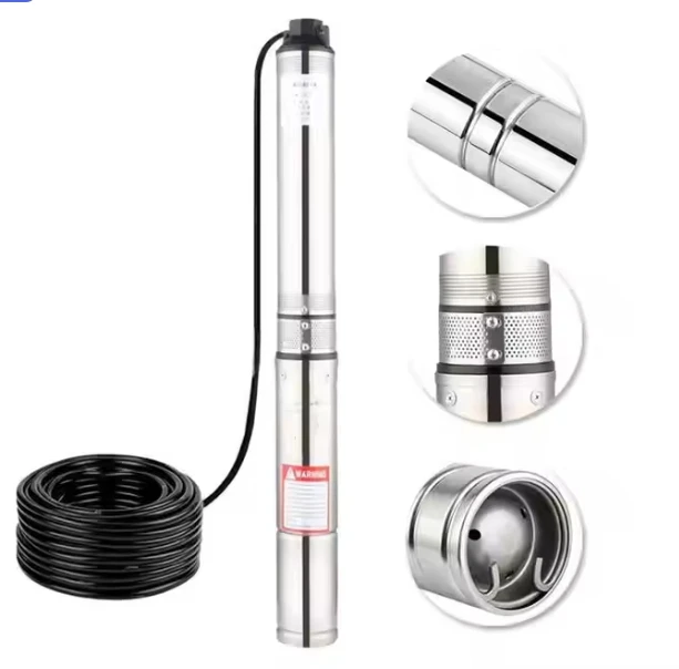 Stainless Steel Submersible Deep Well Pump Farmland Irrigation High Lift Large Flow Water Pump