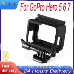 Camera Frame protetora, Mount Case Capa, borda preta para GoPro HERO 7 6 5