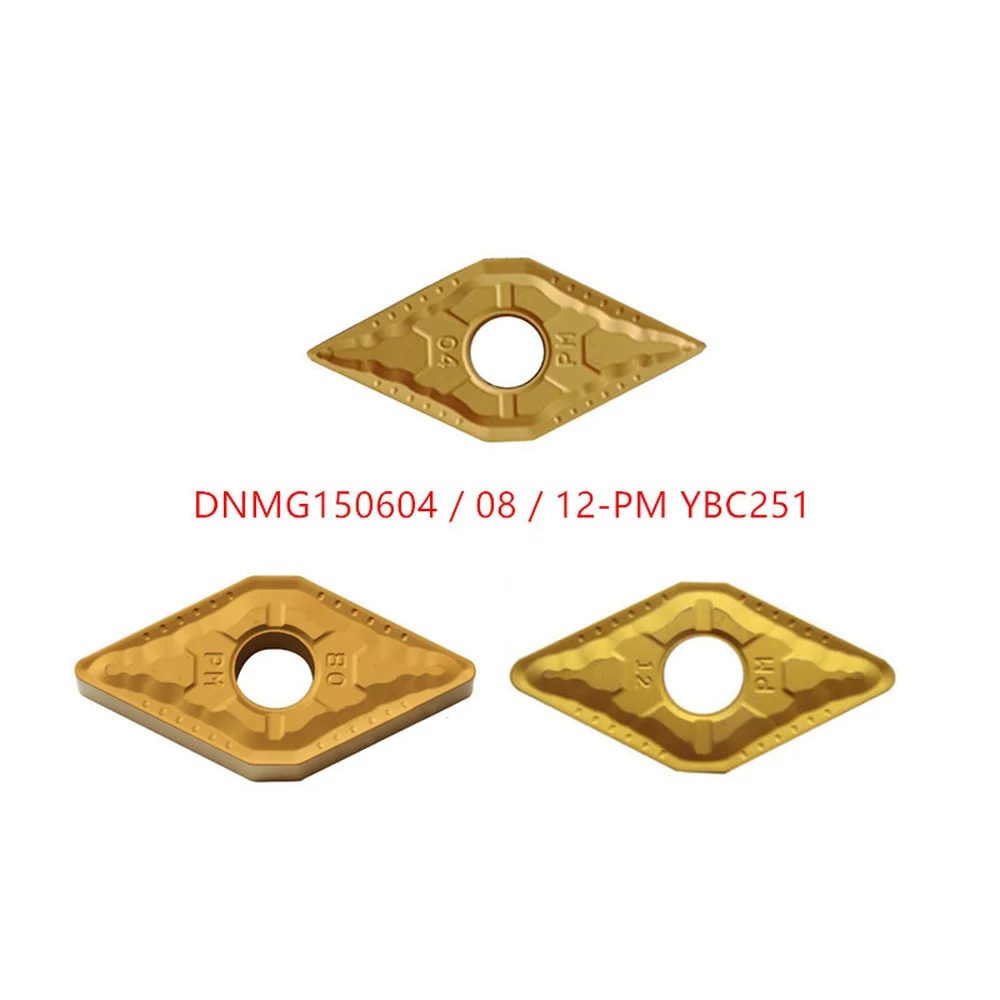 10P DNMG150604,DNMG1150608,DNMG150612-PM,DNMG150608-DM,DNMG150612 YBC251 CNC Lathe Tool Turning Carbide Insert For  Steel