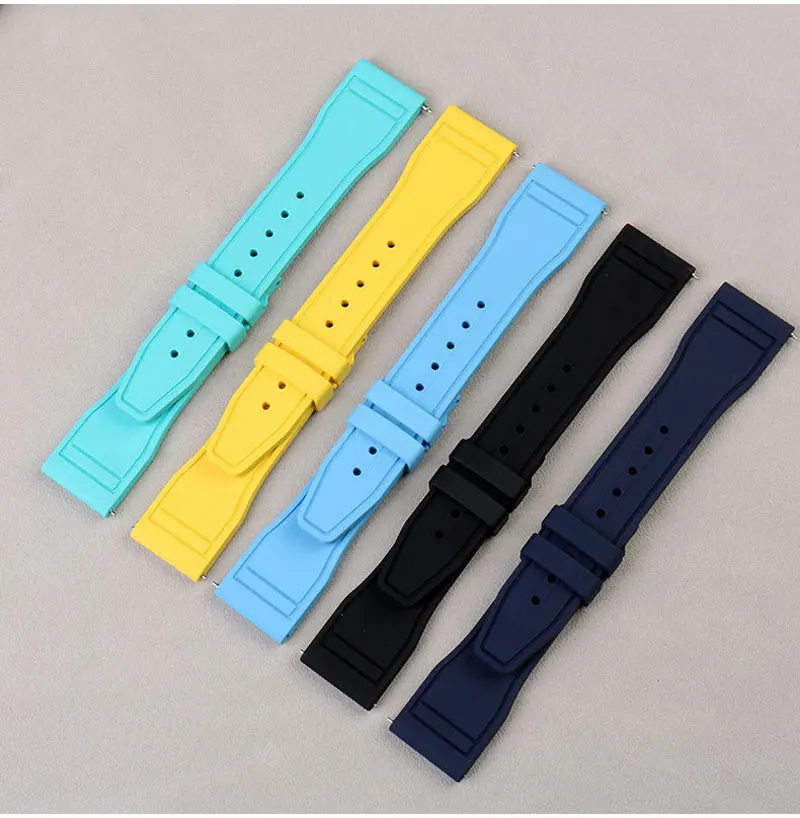 20mm 21mm 22mm Natura Morbida Fluororubber FKM Cinturino In Gomma Per IWC Strap Big Pilot Portofino TOP GUN cinturino orologio da uomo braccialetto