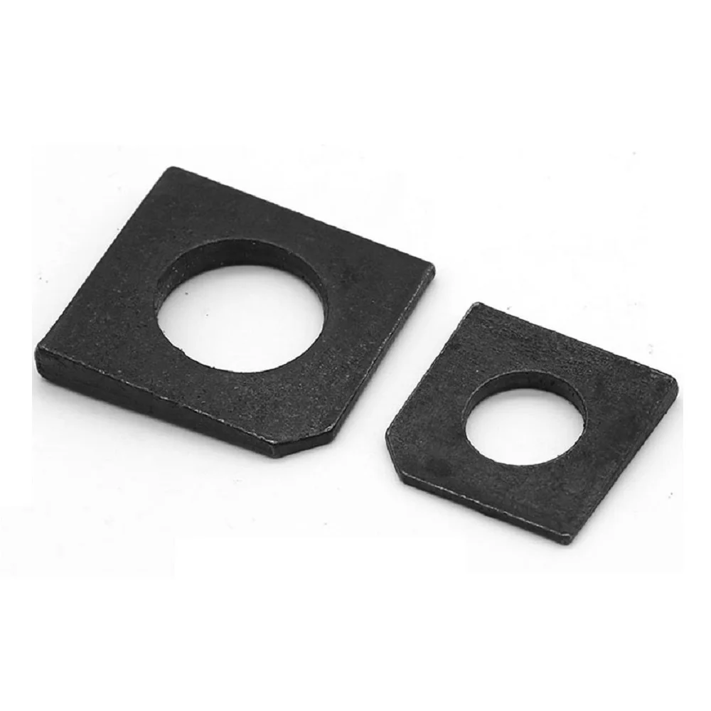 2-20pcs Square oblique washer/washer/notched stainless steel 304 or Black channel steel GB853 M6M8M10M12M14M16M20m30