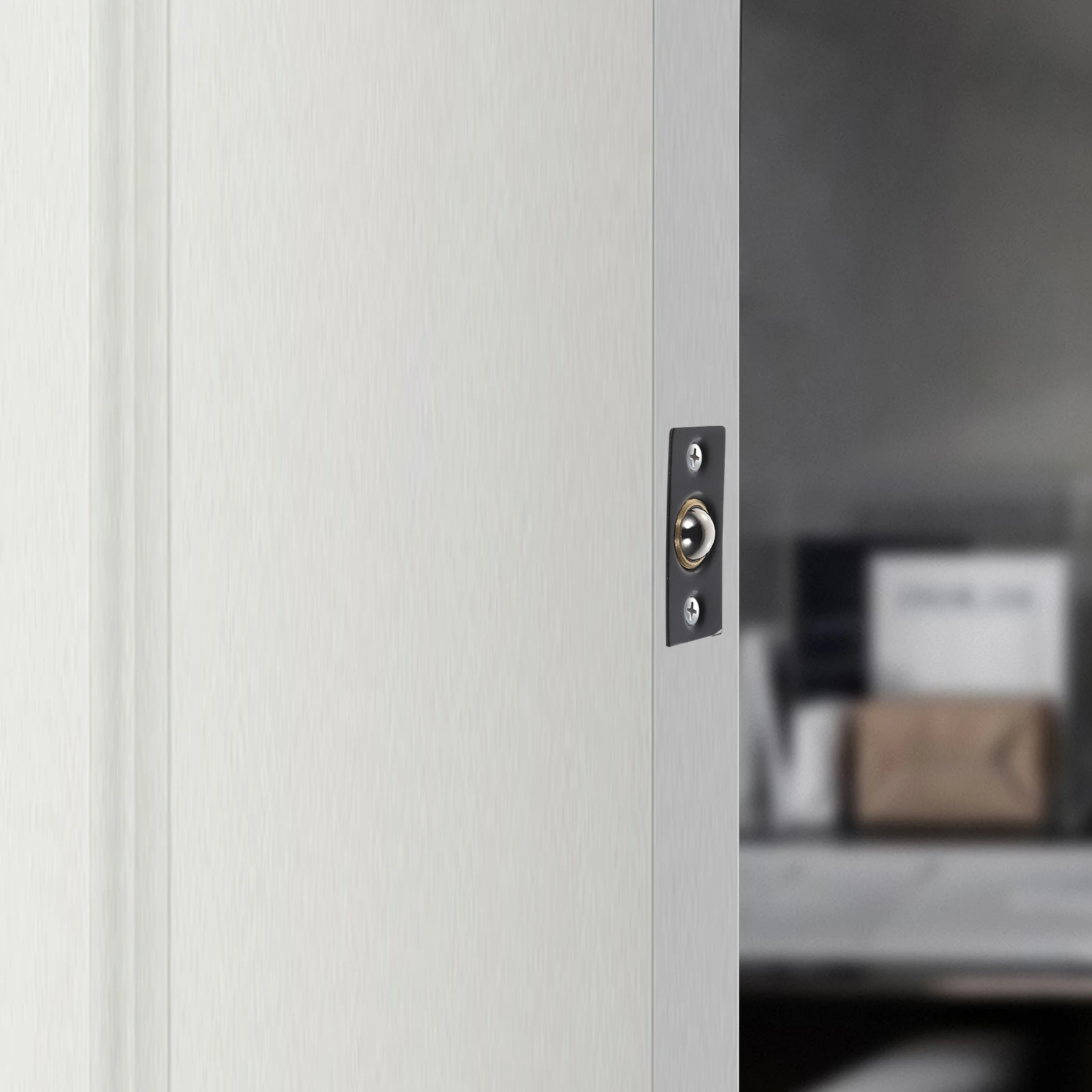 

4 комплекта, регулируемая дверная шариковая защелка из нержавеющей стали для гардероба, защелка, фурнитура, ударопрочная пластина, бесшумная застежка, простая установка