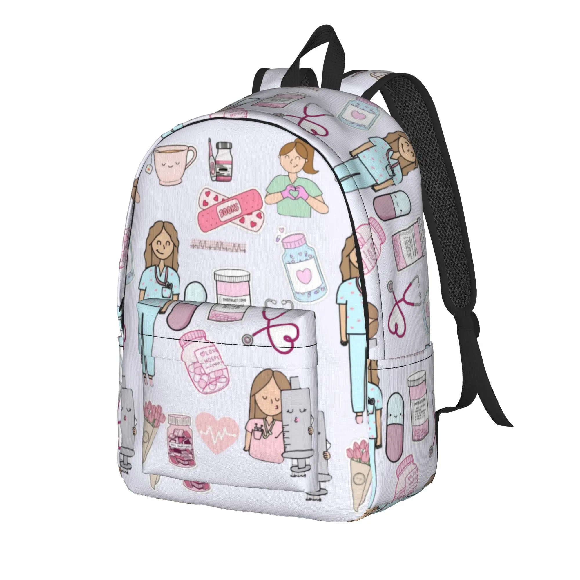 Enfermera En Apuros Doctor Nurse Medical Backpack Student  Durable Backpacks Polyester School Bags Sport High Quality Rucksack