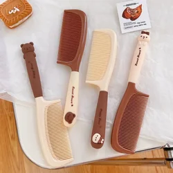 Brosse à cheveux de dessin animé mignon pour petite fille, thé au lait, document, peigne Kawaii, ours, lapin, poignée souple, résine, accessoires, bébé, 1 pièce