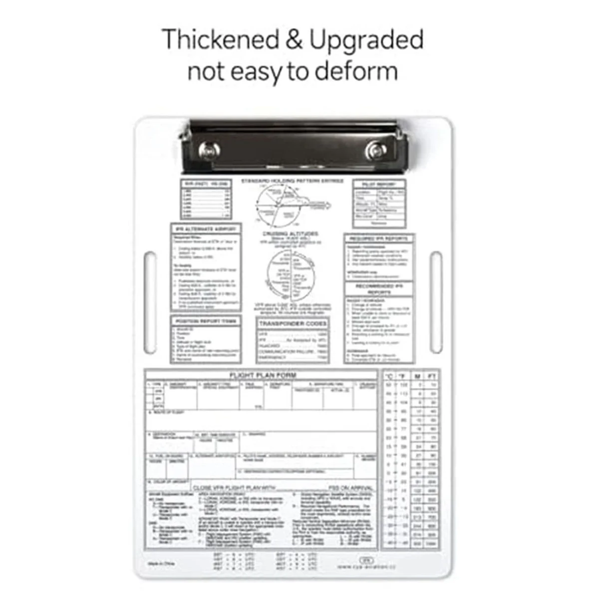 IFR Pilot Clipboard,Upgraded Aluminum Knee Pad Aviation Metal Clip,Utility Pen Holder and Comfortable NylonSticker Strap