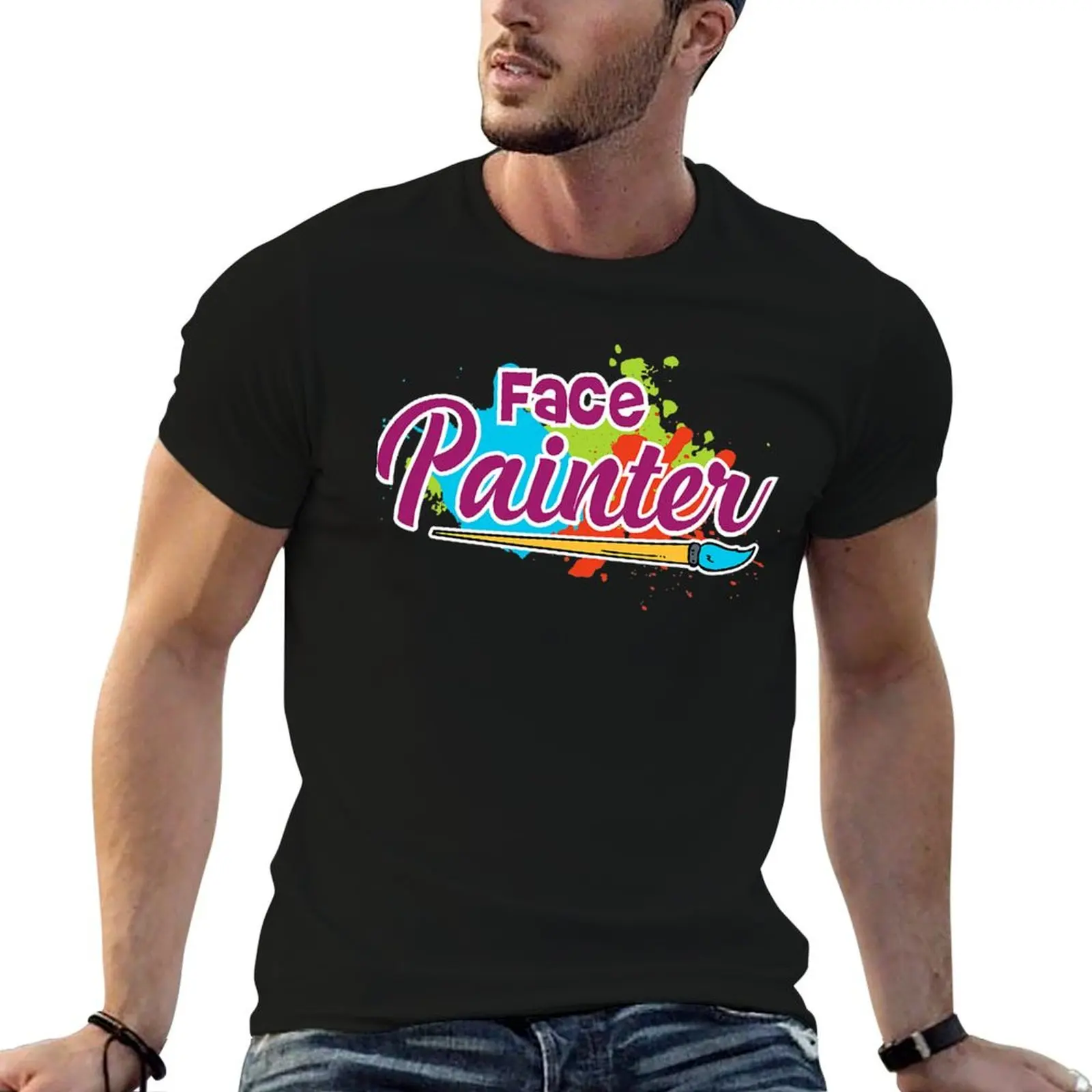 Face painter gift for Makeup artist T-Shirt Urban Casual Loose Fit Tee