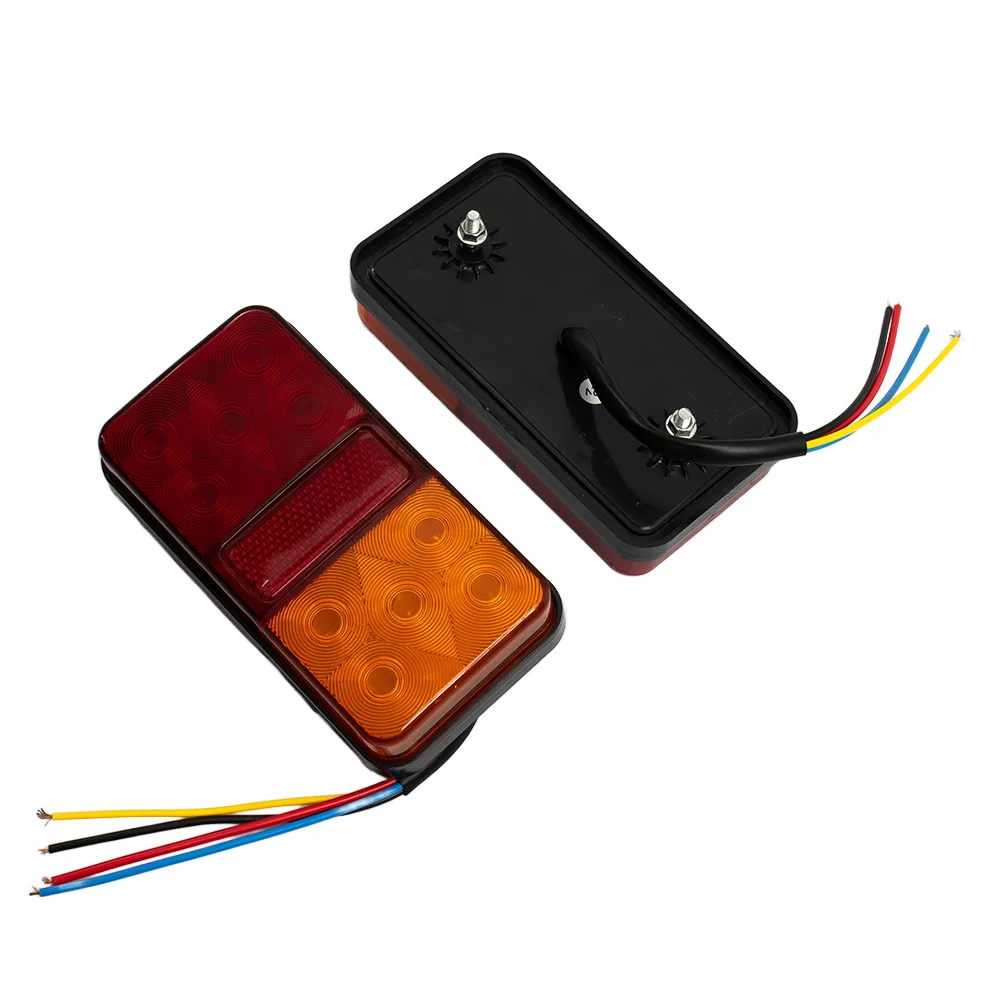 

Hot Sale High Quality Tail Lights 146 X 79 X 27mm 10 LED Shockproof 146 x 79 x 27mm 2pcs Black Camper Kit LED Truck