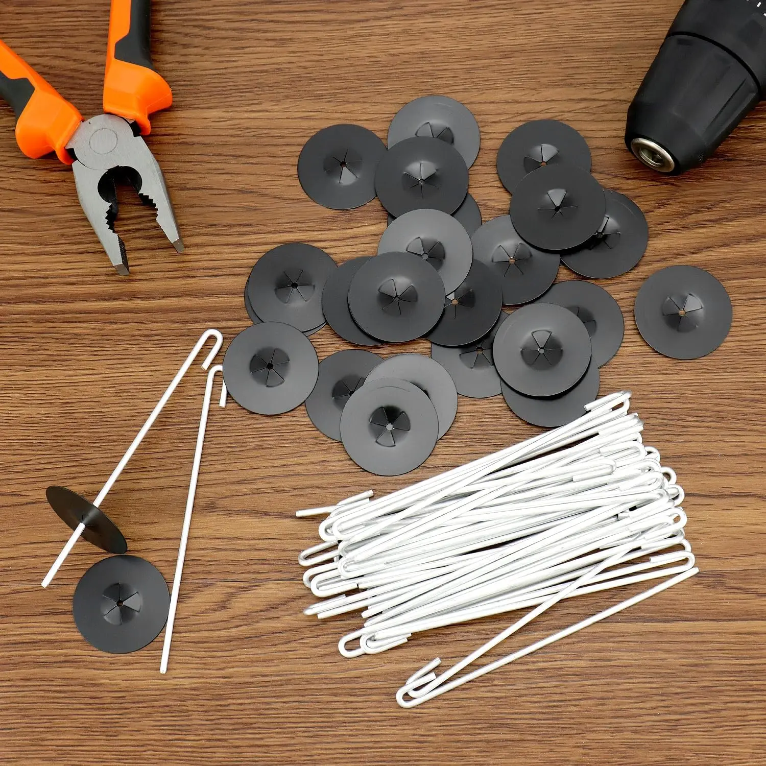 50PCS Stainless Steel Solar Panel Guard Clips with Self-Locking Washers and J Hooks –UV-Protected,25mm Animal Guard ClipsS